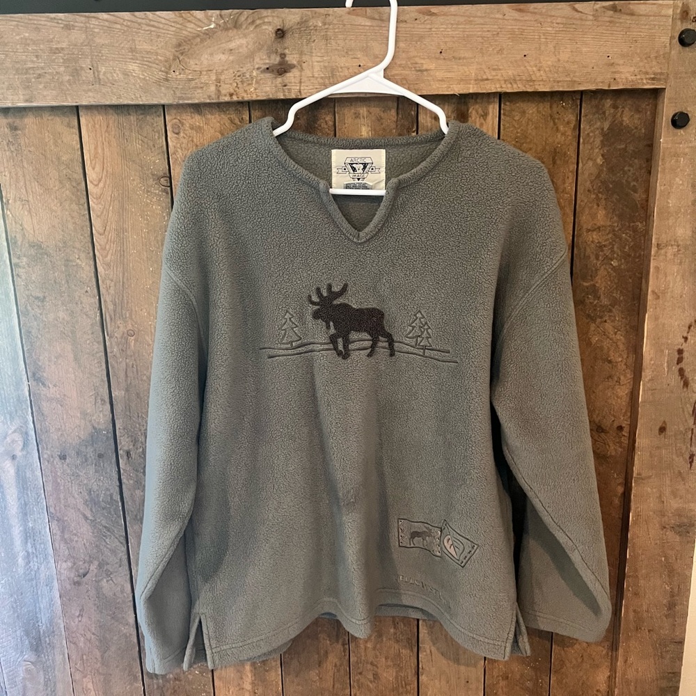 Cozy Gray V-Neck Sweater with Ribbed Details